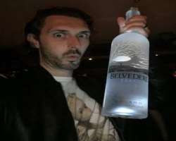 Blake Harrison consuming alcohol